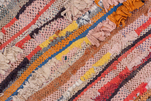Vintage Rag Rug Area Rug (4' x 7')